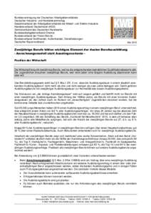 Bundesvereinigung der Deutschen Arbeitgeberverbände Deutscher Industrie- und Handelskammertag Gesamtverband der Arbeitgeberverbände der Metall- und Elektro-Industrie Handelsverband Deutschland (HDE) Zentralverband des 