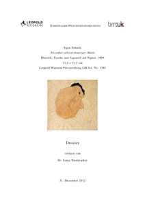 Leopold Museum-Privatstiftung: Dossier, Egon Schiele, Sitzender schwarzhaariger Mann