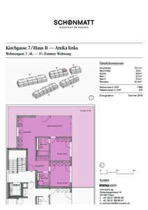 S ta d t n a h i m G r ü n e n  Kirchgasse 7 / Haus B — Attika links Wohnungsnr. 7_4L — 3½ Zimmer Wohnung  HITEKTUR