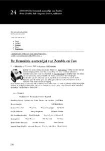  | De Demmink namenlijst van Zembla Bron: Zembla, Sub categorie: Directe publiciteit