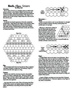 Rock, byPape r, Scissors Greg Lam Overview 	 Rock, Paper, Scissors is a strategic game in which each