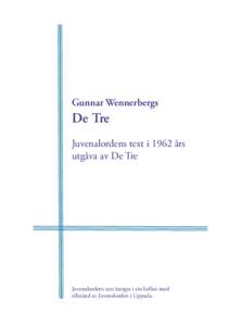 Gunnar Wennerbergs  De Tre