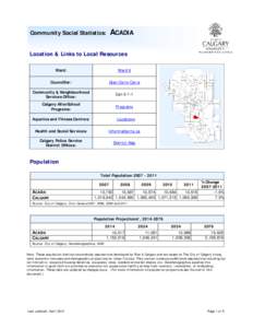 Acadia / Alberta / Canada / Acadia No. 34 /  Alberta / Demographics of Canada / Calgary / Canada 2006 Census