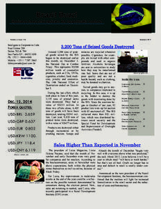 Brazil Buzz! Business news and updates for opportunity seekers December[removed]Volume 3, Issue 12A