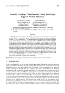 259  Genome Informatics 17(2): 259{Protein Topology Classication Using Two-Stage Support Vector Machines