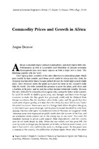 Journal of EconomicPerspectives-Volume13, Number3-Summer 1999-Pages[removed]ConmmodityPrices and Growth in Africa Angus Deaton