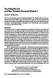 Antiquities Act / Edgar Lee Hewett / John F. Lacey / Archaeology / National Monument / Jesse Walter Fewkes / Chaco Culture National Historical Park / National Park Service / Mesa Verde National Park / New Mexico / United States / United States National Park Service