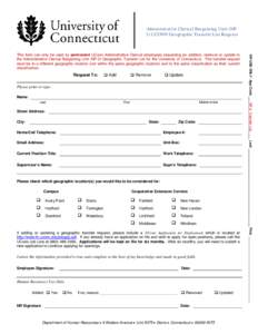 Bargaining unit / Hartford /  Connecticut / Storrs /  Connecticut / Tolland /  Connecticut / Geography of the United States / Mansfield /  Connecticut / Connecticut / University of Connecticut