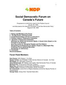 1  Social Democratic Forum on