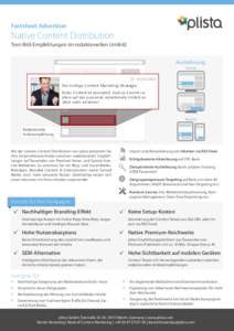 Factsheet Advertiser  Native Content Distribution Text-Bild-Empfehlungen im redaktionellen Umfeld Auslieferung Online