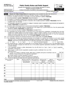 2010 Form 990 or 990-EZ (Schedule A)