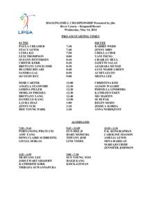 2010 LPGA CHAMPIONSHIP presented by WEGMANS