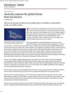 Austerity exposes the global threat from tax havens - FT.com PDFaid.com http://www.ft.com/intl/cms/s/0/f5047582-b0bf-11e2-9f24-00144feabdc0...  #1 pdf solutions online