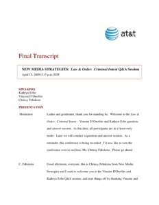 Microsoft Word - D'Onofrio_Erbe Transcript FINAL.doc