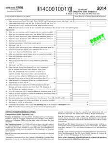 SCHEDULE  KNOL 42A740-KNOL Department of Revenue