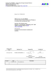 AUES  Contract No. DC[removed] – Construction of Sewage Treatment Works at Yung Shue Wan and Sok Kwu Wan Sok Kwu Wan Portion Area 16th Quarterly EM&A Summary Report (May to July 2014)