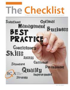 The Checklist A Quarterly Newsletter of the Building Commissioning Association[removed]First Quarter  In This