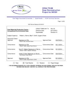 ORAU TEAM Dose Reconstruction Project for NIOSH Oak Ridge Associated Universities I Dade Moeller I MJW Technical Services Page 1 of 65