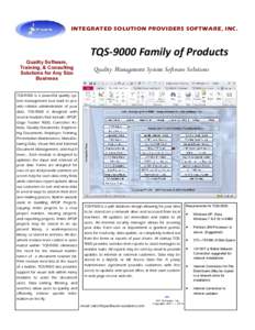 Project management software / Business / Advanced product quality planning / Automotive industry / Quality / Quality control / Operating system / Microsoft Access / Risk management information systems / Data management / Technology / Relational database management systems