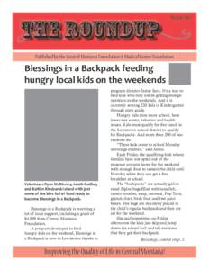 The Roundup  Winter 2012 Published by the Central Montana Foundation & Medical Center Foundation