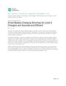 Smart Battery-Charging Schemes for Level 2 Chargers are Accurate and Efficient - Application Note - Maxim