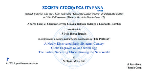 martedì 8 luglio, alle ore 18.00, nell’Aula “Giuseppe Dalla Vedova” di Palazzetto Mattei in Villa Celimontana (Roma - Via della Navicella n. 12) Andrea Cantile, Claudio Cerreti, Giovan Battista Fidanza e Leonardo 