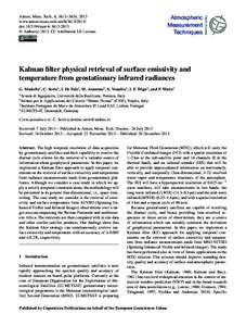 Cybernetics / Linear filters / Bayesian statistics / Estimation theory / Infrared / Data assimilation / Kalman filter / Emissivity / Optimal estimation / Control theory / Statistics / Systems theory