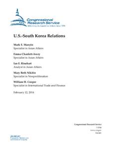 U.S.-South Korea Relations