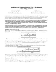 Using a Current Probe to Predict Radiated Emissions from a Cable