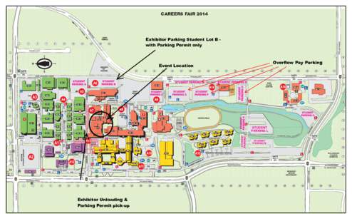 CAREERS FAIR[removed]Exhibitor Parking Student Lot B with Parking Permit only Overflow Pay Parking