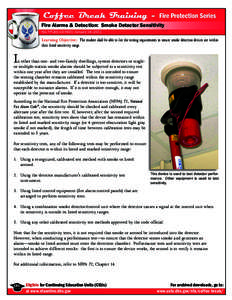 Coffee Break Training - Fire Protection Series - Fire Alarms & Detection:  Smoke Detector Sensitivity