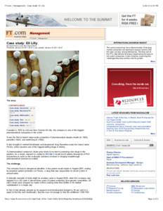 FT.com / Management - Case study: Eli Lilly:25 PM Breadcrumb