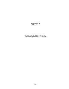 Appendix 8  Habitat Suitability Criteria 308