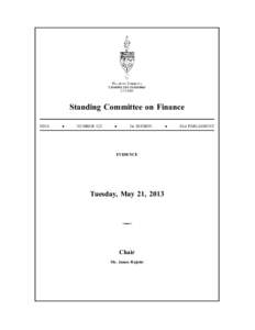 Standing Committee on Finance FINA ●  NUMBER 122