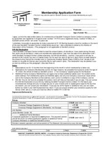 STCL Membership Application Form 2014