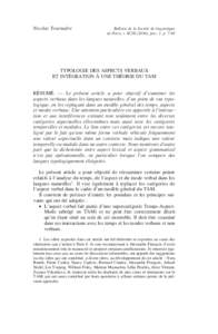 Nicolas Tournadre  Bulletin de la Société de linguistique