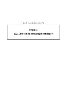 Needs For and Alternatives To  APPENDIX J[removed]Sustainable Development Report