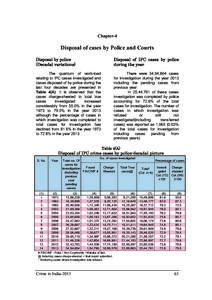 Chapter-4  Disposal of cases by Police and Courts Disposal by police (Decadal variations)