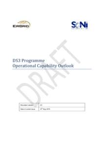 DS3 Programme Operational Capability Outlook Document version:  2.0