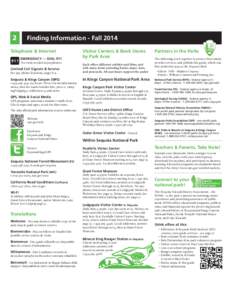 2  Finding Information - Fall 2014 Telephone & Internet EMERGENCY — DIAL 911