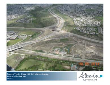 Stoney Trail / Nose Hill Drive Interchange Looking Northwest May 2014 