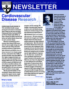 HEALTH PROFESSIONALS FOLLOW-UP STUDY  NEWSLETTER SPRING 2011 • HARVARD SCHOOL OF PUBLIC HEALTH  Cardiovascular