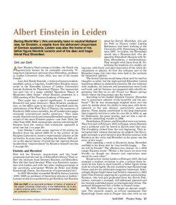 Albert Einstein in Leiden opted for Zürich. Ehrenfest, who got his PhD in Vienna under Ludwig