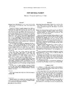 American Mineralogist, Volume 66, pages[removed], 1981  NEW MINERAL NAMES*