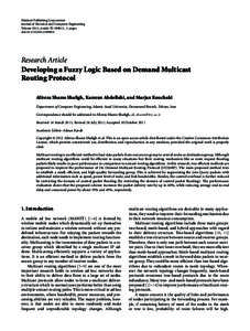 Improving Performance of On Demand Multicast Routing Protocol by Fuzzy Logic