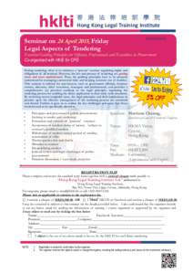 hklti  香 港 法 律 培 訓 學 院 Hong Kong Legal Training Institute CPD0414/2015