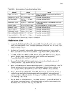 Table G1.A1. Summary of Epidemiologic Studies on Physical Activity and All-Cause Mortality