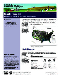 Highlights Black Farmers ACH12-10/September[removed]Up 12 percent since 2007; most live in southern states.