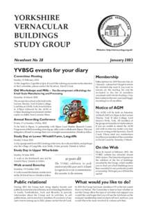 YORKSHIRE VERNACULAR BUILDINGS STUDY GROUP  Website: http://www.yvbsg.org.uk/
