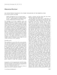 British Journal of Haematology, 2003, 121, 703–712  Historical Review